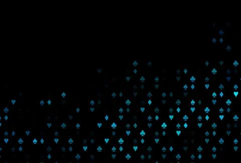 Dark BLUE vector layout with elements of cards. Stock Illustration