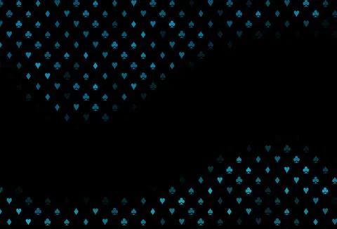 Dark blue vector layout with elements of cards. Illustrazione stock