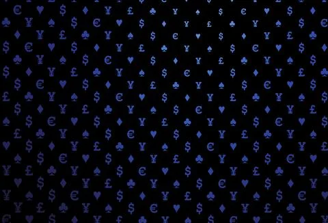 Dark blue vector layout with elements of cards. Stock Illustration