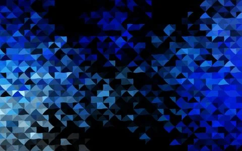 Dark BLUE vector layout with lines, triangles. Illustrazione stock
