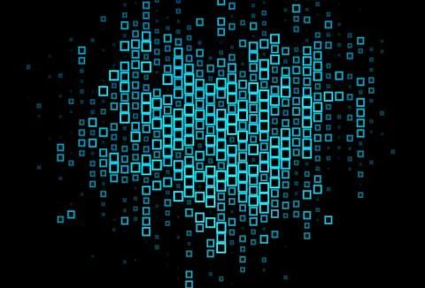 Dark BLUE vector layout with lines, rectangles. Stockillustratie