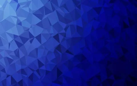 Dark BLUE vector low poly layout. Stock Illustration