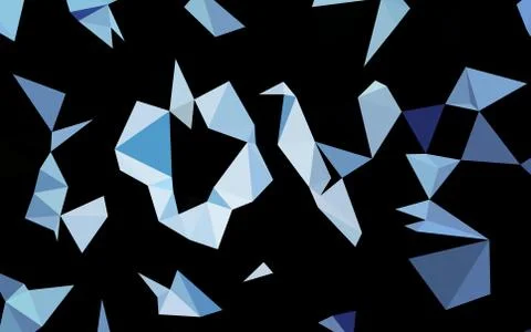 Dark BLUE vector low poly layout. イラスト素材