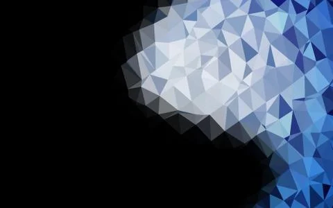 Dark BLUE vector low poly texture. Stock Illustration