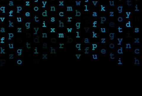 Dark blue vector pattern with ABC symbols. Stock Illustration