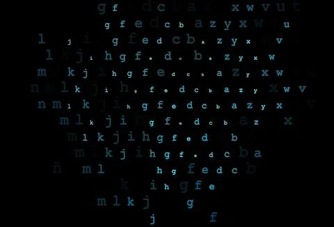 Dark blue vector pattern with ABC symbols. Stock Illustration
