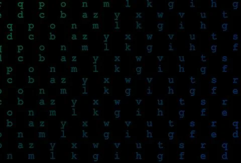 Dark blue vector pattern with ABC symbols. Illustrazione stock