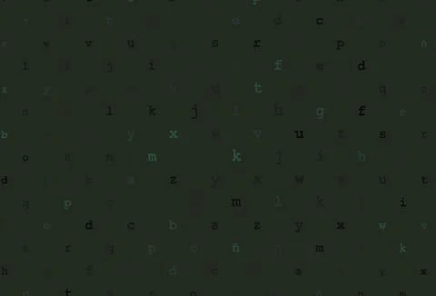 Dark blue vector pattern with ABC symbols. Stock Illustration