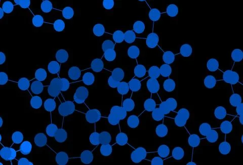 Dark BLUE vector pattern with artificial intelligence network. Stock Illustration