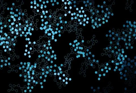 Dark BLUE vector pattern with artificial intelligence network. イラスト素材