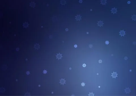 Dark BLUE vector pattern with christmas snowflakes. 库存插图