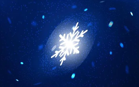 Dark BLUE vector pattern with christmas snowflakes. 스톡 일러스트