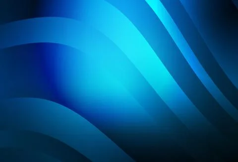 Dark BLUE vector pattern with curved lines. Stock Illustration