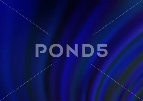 Dark BLUE vector pattern with curved circles. Stock Illustration