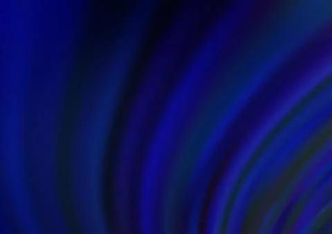 Dark BLUE vector pattern with curved circles. Stock Illustration