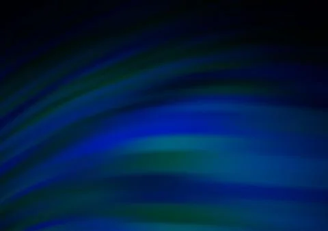Dark BLUE vector pattern with curved circles. Stock Illustration