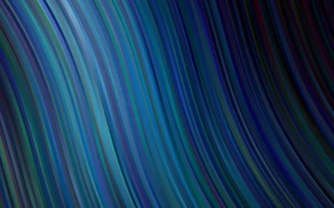 Dark BLUE vector pattern with lava shapes. 스톡 일러스트