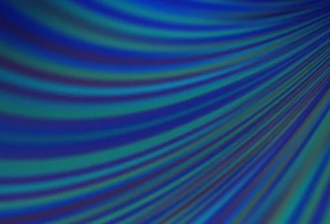 Dark BLUE vector pattern with lines, ovals. 스톡 일러스트