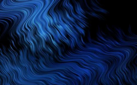 Dark BLUE vector pattern with liquid shapes. 스톡 일러스트