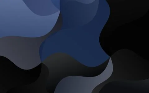 Dark BLUE vector pattern with liquid shapes. Stock Illustration
