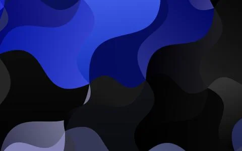 Dark BLUE vector pattern with liquid shapes. 스톡 일러스트