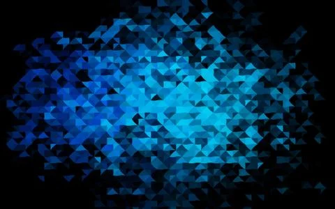Dark BLUE vector pattern in polygonal style. 库存插图
