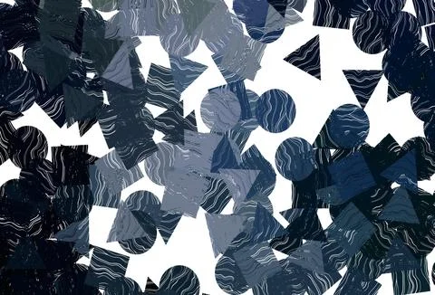 Dark  blue vector pattern in polygonal style with circles. イラスト素材