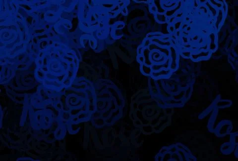 Dark BLUE vector pattern with random forms. Illustrazione stock