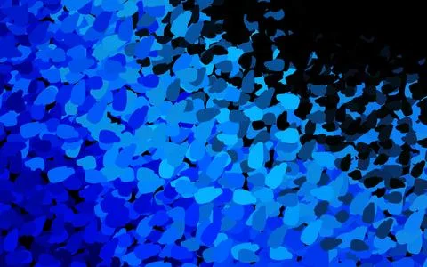 Dark BLUE vector pattern with random forms. Stock Illustration