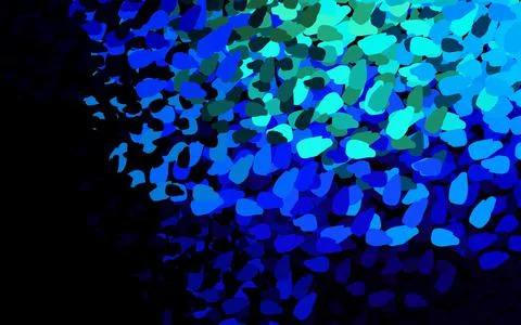 Dark BLUE vector pattern with random forms. Illustrazione stock
