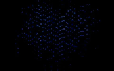 Dark BLUE vector pattern with spheres. Stock Illustration