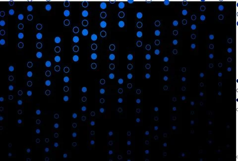 Dark BLUE vector pattern with spheres. Illustrazione stock