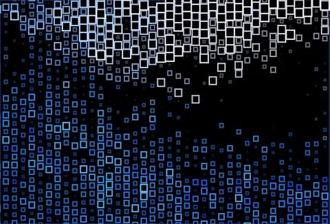 Dark BLUE vector pattern in square style. 스톡 일러스트