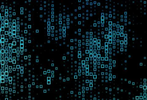 Dark BLUE vector pattern in square style. 库存插图