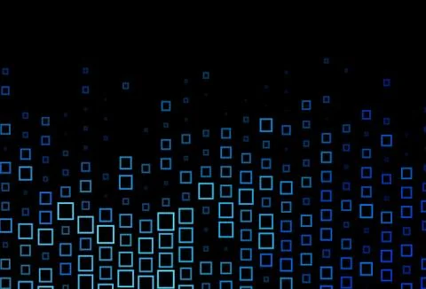 Dark BLUE vector pattern in square style. 스톡 일러스트