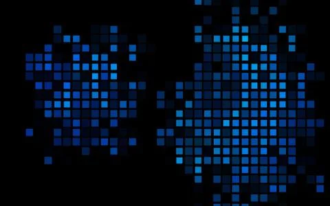 Dark BLUE vector pattern in square style. イラスト素材