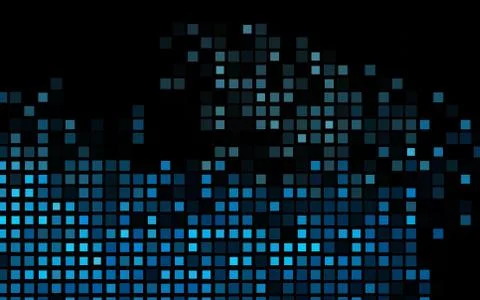 Dark BLUE vector pattern in square style. 스톡 일러스트