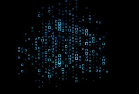 Dark BLUE vector pattern in square style. 스톡 일러스트