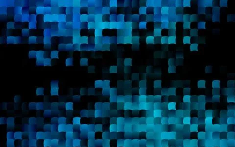 Dark BLUE vector pattern in square style. Illustrazione stock