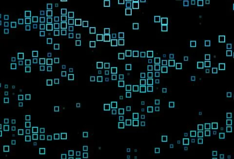 Dark BLUE vector pattern in square style. Illustrazione stock