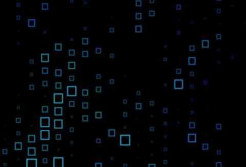 Dark BLUE vector pattern in square style. 스톡 일러스트