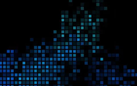 Dark BLUE vector pattern in square style. Stock Illustration