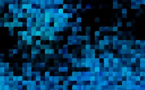 Dark BLUE vector pattern in square style. Stockillustratie