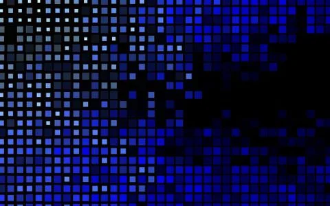 Dark BLUE vector pattern in square style. Stock Illustration
