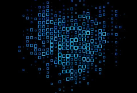 Dark BLUE vector pattern in square style. Stock Illustration