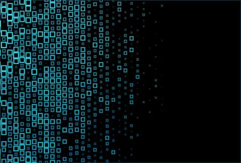 Dark BLUE vector pattern in square style. 스톡 일러스트