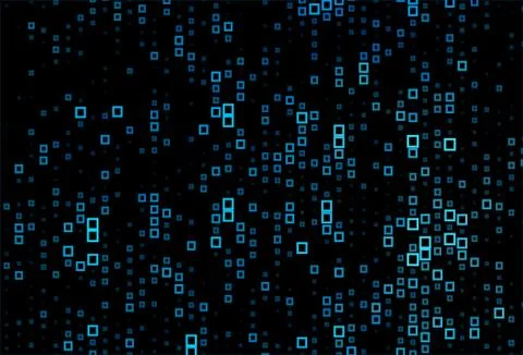 Dark BLUE vector pattern in square style. Stock Illustration