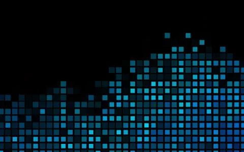 Dark BLUE vector pattern in square style. Stock Illustration