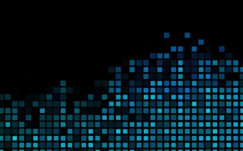 Dark BLUE vector pattern in square style. Illustrazione stock