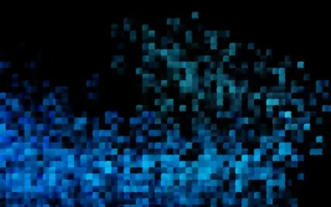 Dark BLUE vector pattern in square style. Illustrazione stock